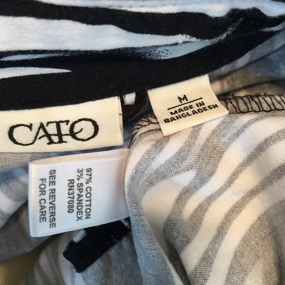 Cato Black/White Geo Print Jacket/Tunic Size M - Picture 7 of 8